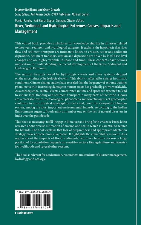 Produktbild: River, Sediment and Hydrological Extremes: Causes, Impacts and Management
