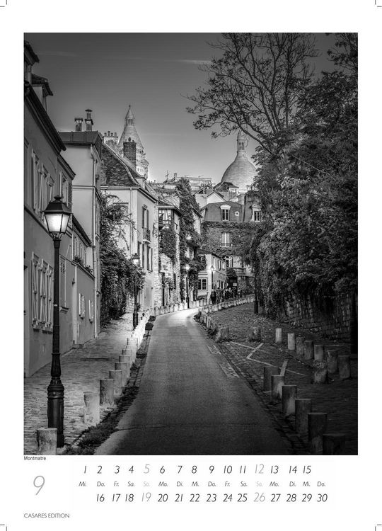 Produktbild: Paris schwarz-weiss Kalender 2027 &ndash; Wandkalender | Fotokalender Frankreich 29x21cm - Stilvoller Paris Schwarz-Wei&szlig; &ndash; Ideal f&uuml;r Kunst- und Reisefreunde