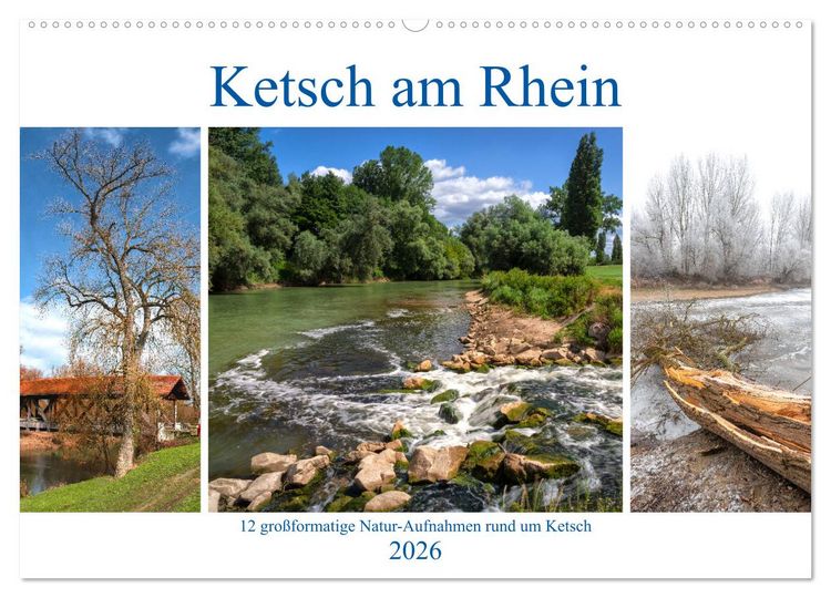 Produktbild: Ketsch am Rhein (Wandkalender 2026 DIN A2 quer), CALVENDO Monatskalender