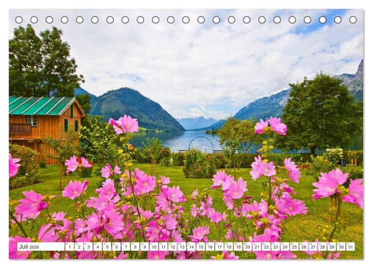 Produktbild: Schau eina in&acute;s Salzkammergut (Tischkalender 2026 DIN A5 quer), CALVENDO Monatskalender