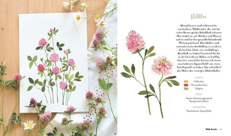 Produktbild: Wildflower Watercolor &ndash; Blumen-Aquarelle malen