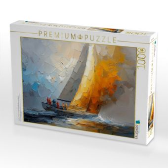 Produktbild: CALVENDO Puzzle Starker Wind erm&ouml;glicht gro&szlig;e Geschwindigkeit | 1000 Teile Lege-Gr&ouml;&szlig;e 64x48cm Foto-Puzzle f&uuml;r gl&uuml;ckliche Stunden