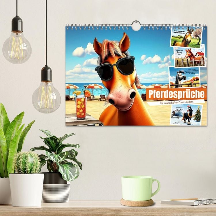 Produktbild: Pferdespr&uuml;che (Wandkalender 2026 DIN A4 quer), CALVENDO Monatskalender