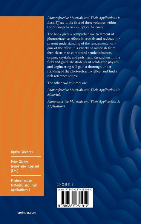 Produktbild: Photorefractive Materials and Their Applications 1