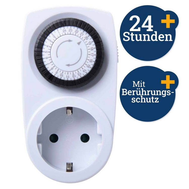 Produktbild: Elektrische Zeitschaltuhr Mechanisch Analog wei&szlig;