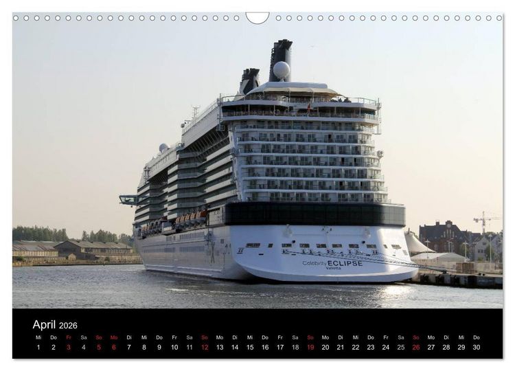 Produktbild: Cruiseliner in Warnem&uuml;nde (Wandkalender 2026 DIN A3 quer), CALVENDO Monatskalender