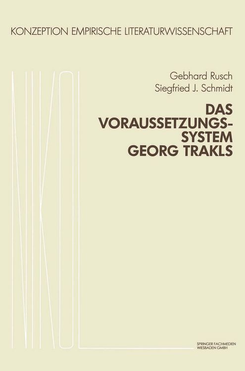 Produktbild: Das Voraussetzungssystem Georg Trakls