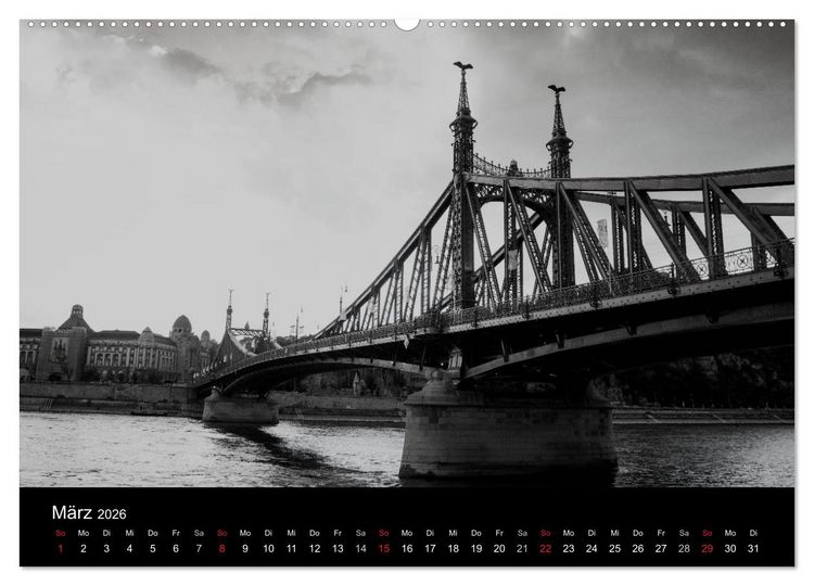 Produktbild: Budapest einfach liebenswert (hochwertiger Premium Wandkalender 2026 DIN A2 quer), Kunstdruck in Hochglanz