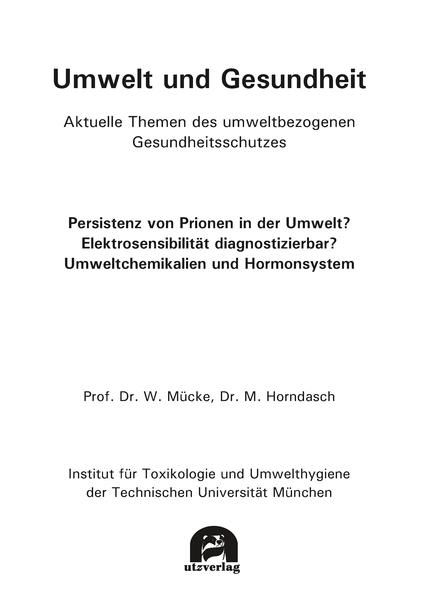 Produktbild: Umwelt und Gesundheit. Aktuelle Themen des umweltbezogenen Gesundheitsschutzes: