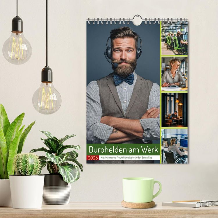 Produktbild: B&uuml;rohelden am Werk (Wandkalender 2026 DIN A4 hoch), CALVENDO Monatskalender