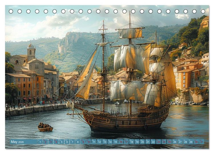 Produktbild: Sailing Through Seasons (Desk Calendar 2026 DIN A5 landscape), CALVENDO 12 Month DeskCalendar