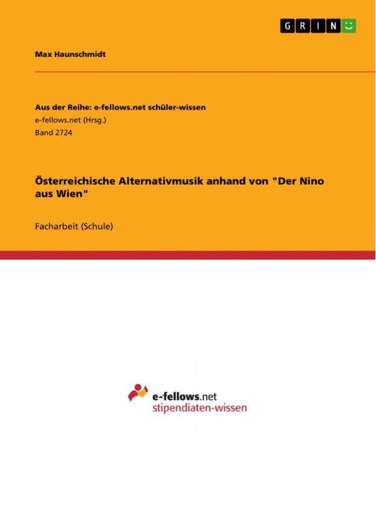 Produktbild: &Ouml;sterreichische Alternativmusik anhand von "Der Nino aus Wien"