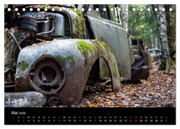 Produktbild: Autos, abgestellt und vergessen (Tischkalender 2026 DIN A5 quer), CALVENDO Monatskalender