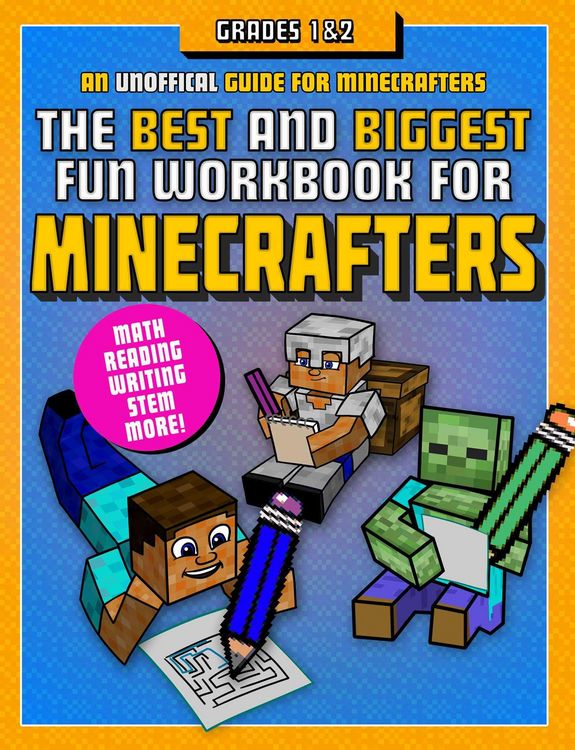 Produktbild: The Best and Biggest Fun Workbook for Minecrafters Grades 1 & 2