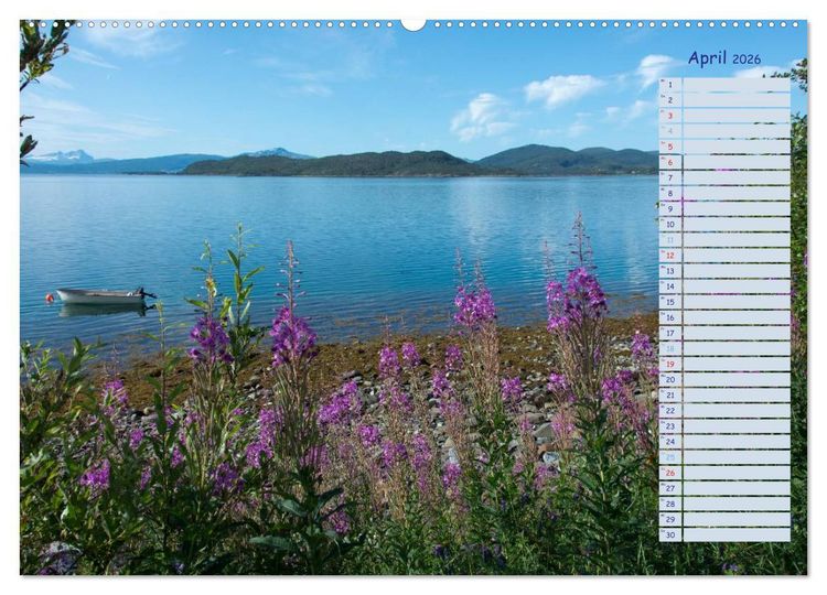 Produktbild: Landschaften Norwegens zwischen Polarkreis und Nordkap (hochwertiger Premium Wandkalender 2026 DIN A2 quer), Kunstdruck in Hochglanz