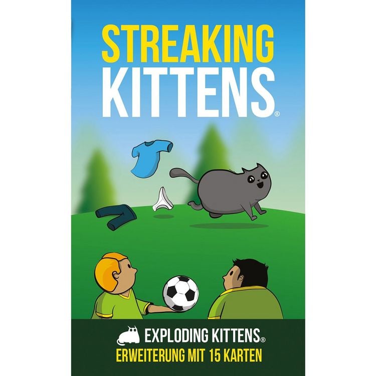 Produktbild: Asmodee EXKD0015 - Exploding Kittens, Streaking Kittens, Erweiterung, Kartenspiel, Partyspiel