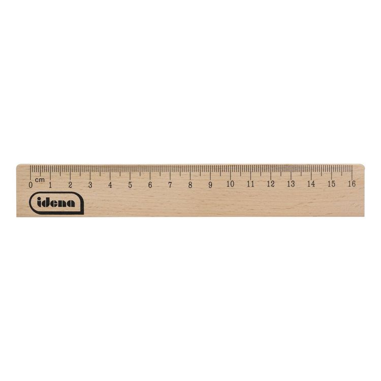 Produktbild: Idena Lineal Holz natur 16cm Blister