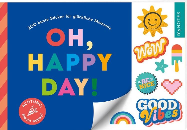 Produktbild: myNOTES Papeterie: Stickerheft Oh, happy day!