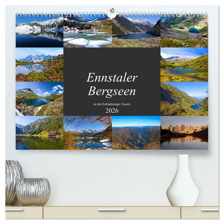 Produktbild: Ennstaler Bergseen in den Schladminger Tauern (hochwertiger Premium Wandkalender 2026 DIN A2 quer), Kunstdruck in Hochglanz