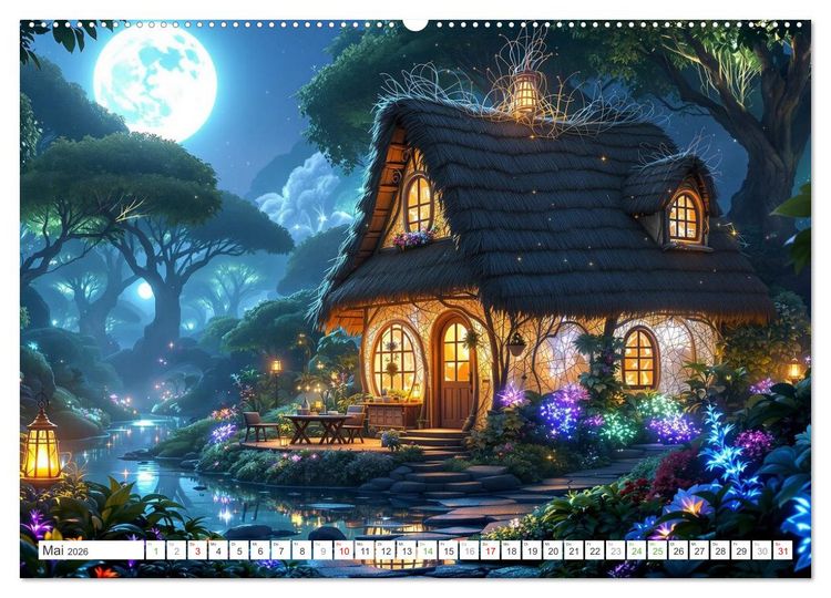 Produktbild: Futuristisches Landleben (hochwertiger Premium Wandkalender 2026 DIN A2 quer), Kunstdruck in Hochglanz