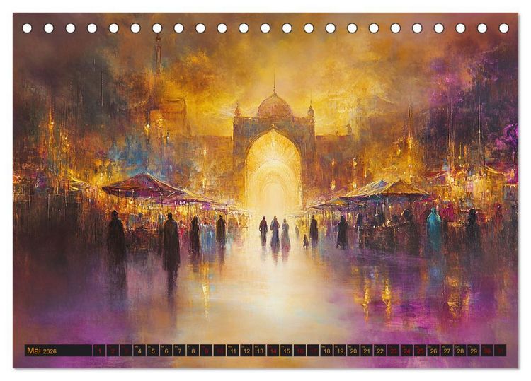 Produktbild: Visionen aus 1001 Nacht (Tischkalender 2026 DIN A5 quer), CALVENDO Monatskalender