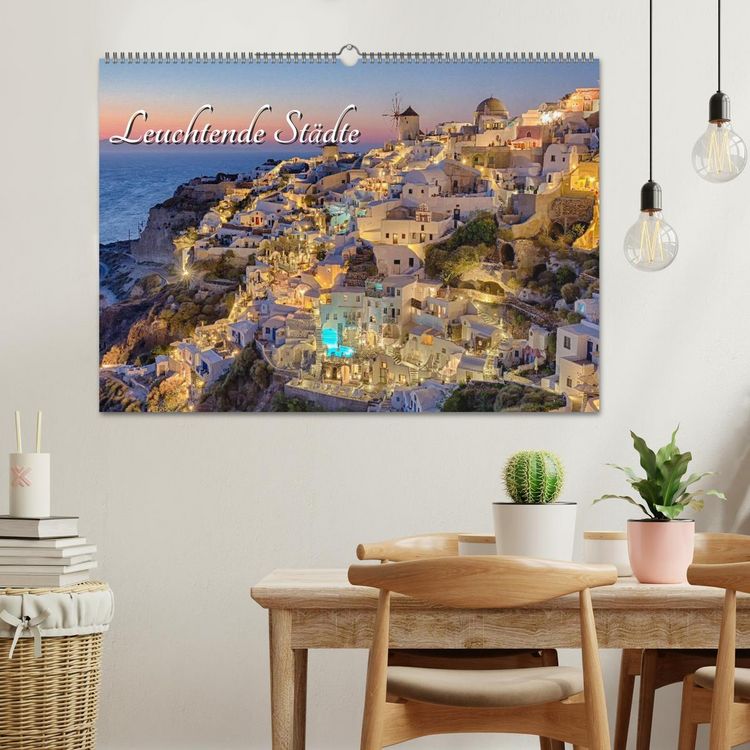 Produktbild: Leuchtende St&auml;dte (Wandkalender 2026 DIN A2 quer), CALVENDO Monatskalender