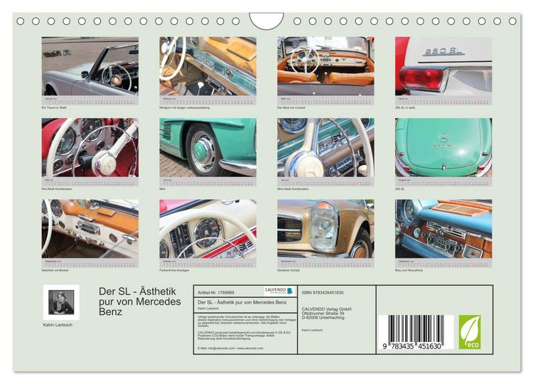 Produktbild: Der SL - &Auml;sthetik pur von Mercedes Benz (Wandkalender 2025 DIN A4 quer), CALVENDO Monatskalender
