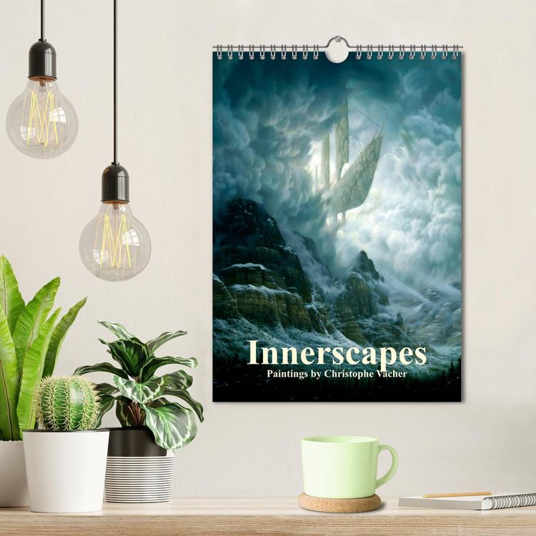 Produktbild: INNERSCAPES Fantasy Paintings by Christophe Vacher (Wall Calendar 2026 DIN A4 portrait), CALVENDO 12 Month Wall Calendar