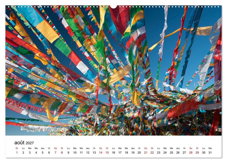 Produktbild: Monast&egrave;res et paysages du Tibet (Calendrier mural 2027 DIN A2 vertical), CALVENDO calendrier mensuel