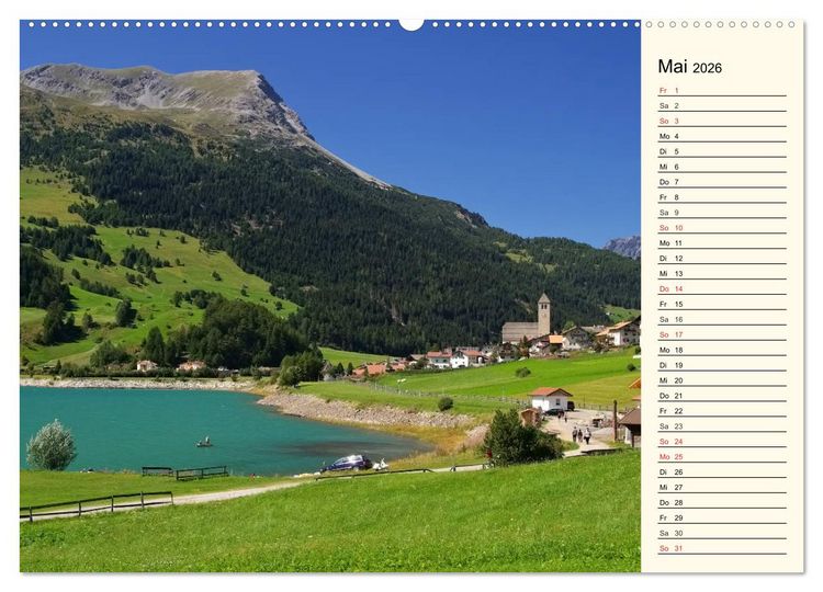 Produktbild: Vinschgau - Die Sonnenseite S&uuml;dtirols (Wandkalender 2026 DIN A2 quer), CALVENDO Monatskalender