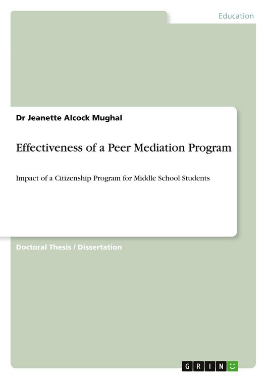 Produktbild: Effectiveness of a Peer Mediation Program