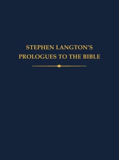 Produktbild: Stephen Langton's Prologues to the Bible