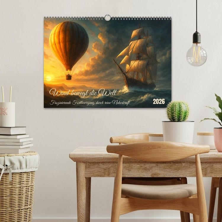 Produktbild: Wind bewegt die Welt (Wandkalender 2026 DIN A3 quer), CALVENDO Monatskalender