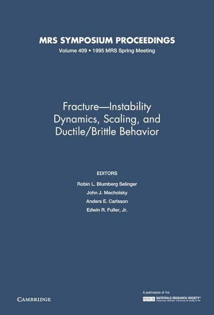 Produktbild: Fracture-Instability Dynamics, Scaling and Ductile/Brittle Behavior