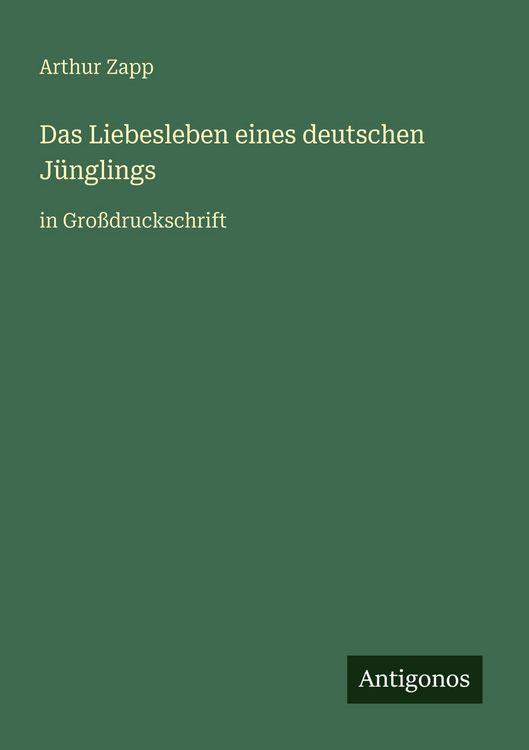 Produktbild: Das Liebesleben eines deutschen J&uuml;nglings