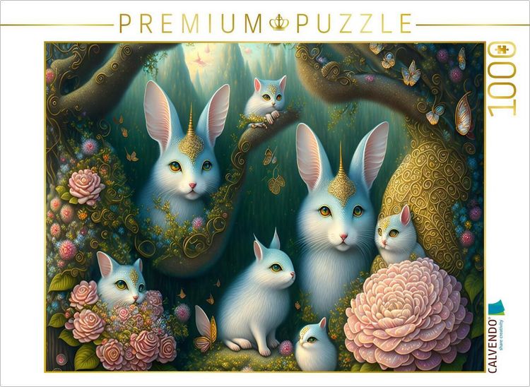 Produktbild: CALVENDO Puzzle Fantasiehasen im M&auml;rchenland | 1000 Teile Lege-Gr&ouml;&szlig;e 64x48cm Foto-Puzzle f&uuml;r gl&uuml;ckliche Stunden