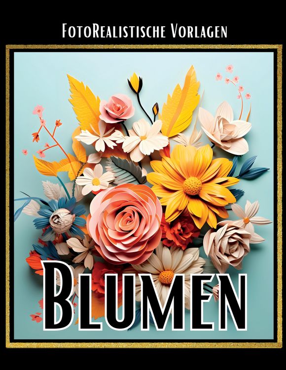 Produktbild: Blumen 3D Malbuch &bdquo;Black & White&ldquo;