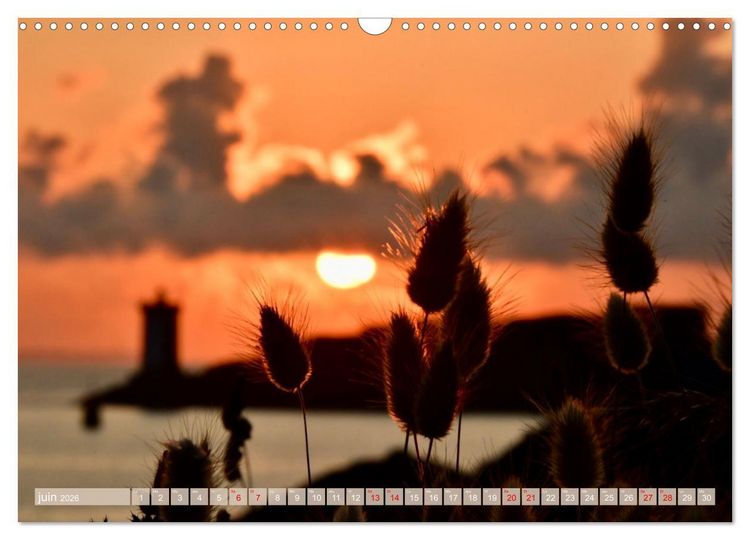 Produktbild: Couchers de soleil sur Kermorvan (Calendrier mural 2026 DIN A3 vertical), CALVENDO calendrier mensuel