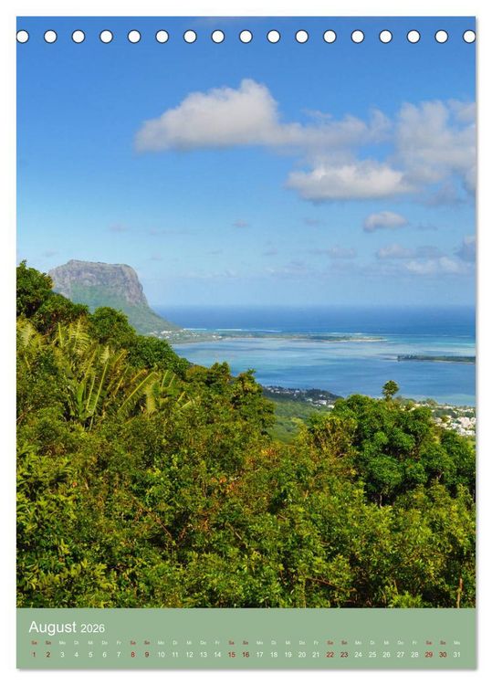 Produktbild: Erlebe mit mir das Inselparadies Mauritius (Tischkalender 2026 DIN A5 hoch), CALVENDO Monatskalender