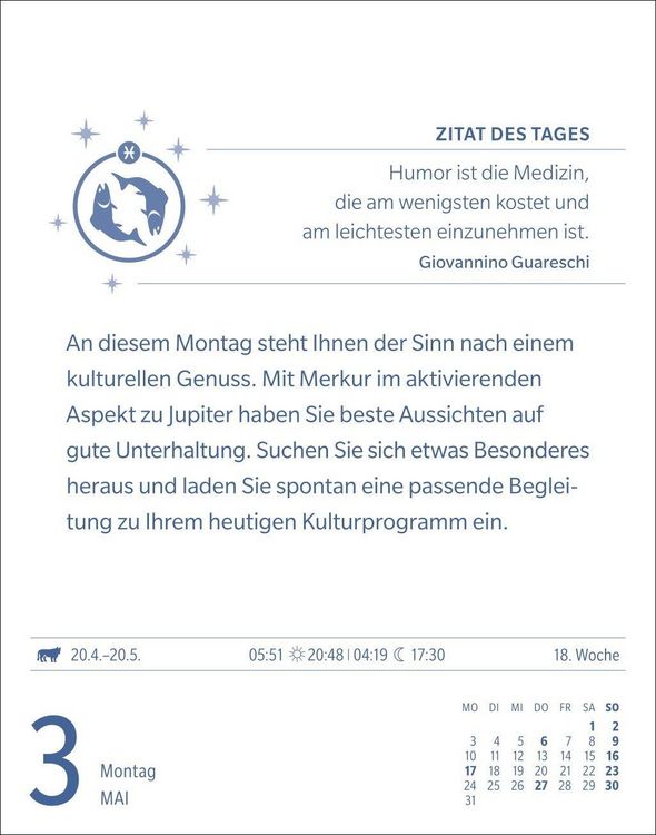 Produktbild: Fische Sternzeichenkalender 2027 - Tagesabrei&szlig;kalender - Ihr Horoskop f&uuml;r jeden Tag