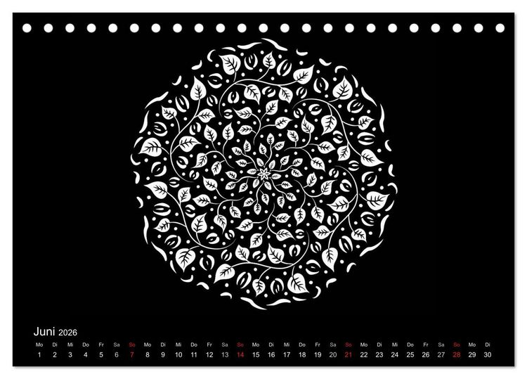 Produktbild: Entspannung und Ruhe durch Mandalas (Tischkalender 2026 DIN A5 quer), CALVENDO Monatskalender