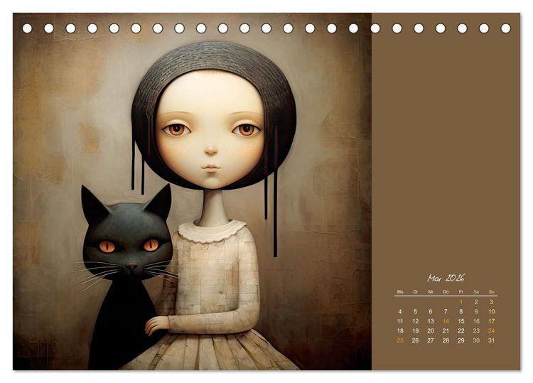 Produktbild: Die Katze - mein Freund (Tischkalender 2026 DIN A5 quer), CALVENDO Monatskalender