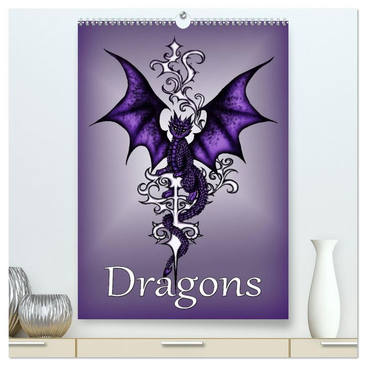Produktbild: Dragons (High Quality Premium Wall Calendar 2026 DIN A2 portrait),CALVENDO 12 Month Wall Calendar