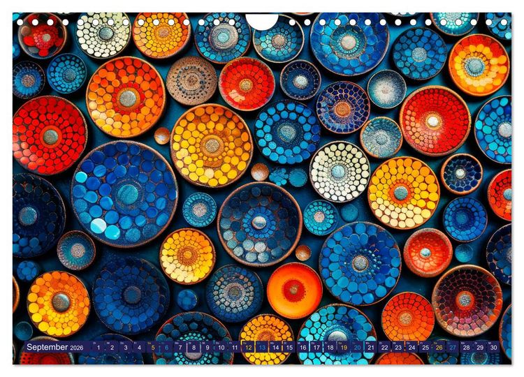 Produktbild: Patchwork - Farben und Formen (Wandkalender 2026 DIN A4 quer), CALVENDO Monatskalender