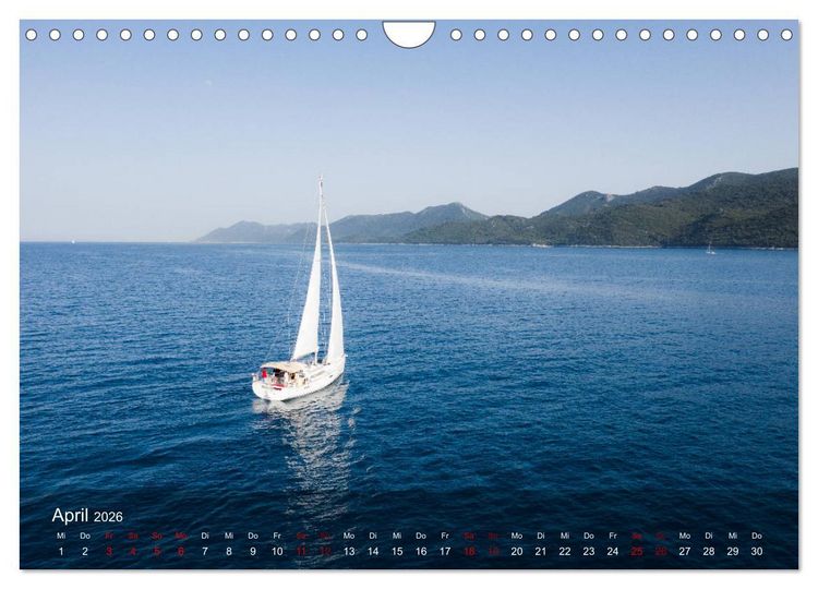 Produktbild: Segeln in Kroatien (Wandkalender 2026 DIN A4 quer), CALVENDO Monatskalender