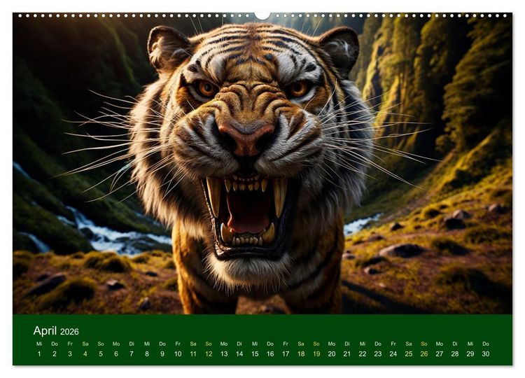 Produktbild: Majest&auml;tische Tiger (Wandkalender 2026 DIN A2 quer), CALVENDO Monatskalender
