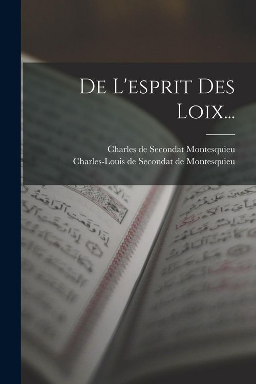 Produktbild: De L'esprit Des Loix...