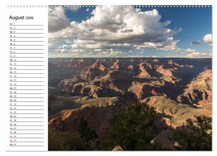Produktbild: Faszination Grand Canyon (Wandkalender 2026 DIN A2 quer), CALVENDO Monatskalender