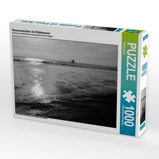Produktbild: CALVENDO Puzzle Sonnenstrahlen im Wattenmeer | 1000 Teile Lege-Gr&ouml;&szlig;e 64x48cm Foto-Puzzle f&uuml;r gl&uuml;ckliche Stunden
