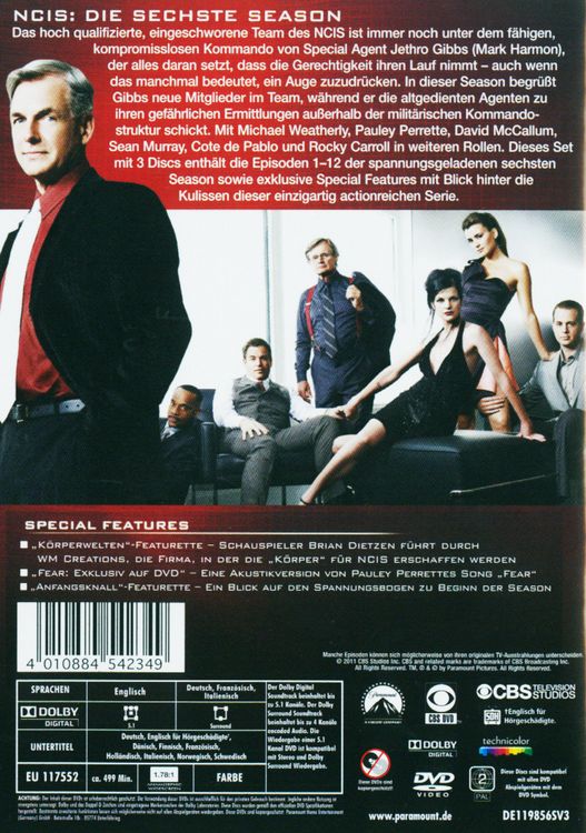 Produktbild: NCIS - Naval Criminal Investigate Service/Season 6.1 [3 DVDs]